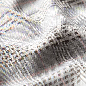 Tkanina spodniowa strecz Szkocka krata – jasnoszary/ciemnoszary, 