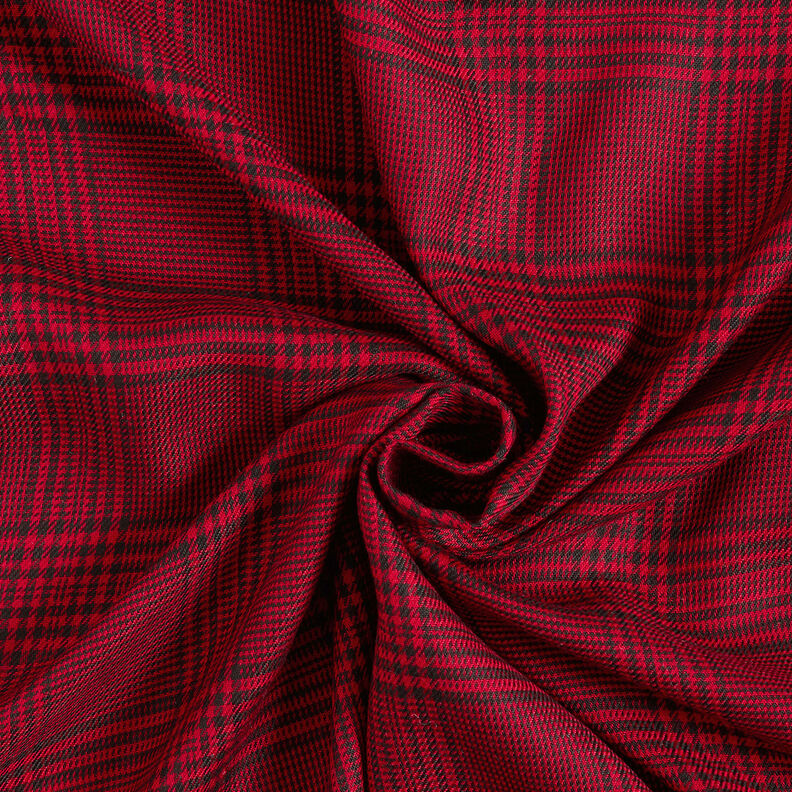 Tkanina wiskozowa Krata glencheck – chili, image number 4