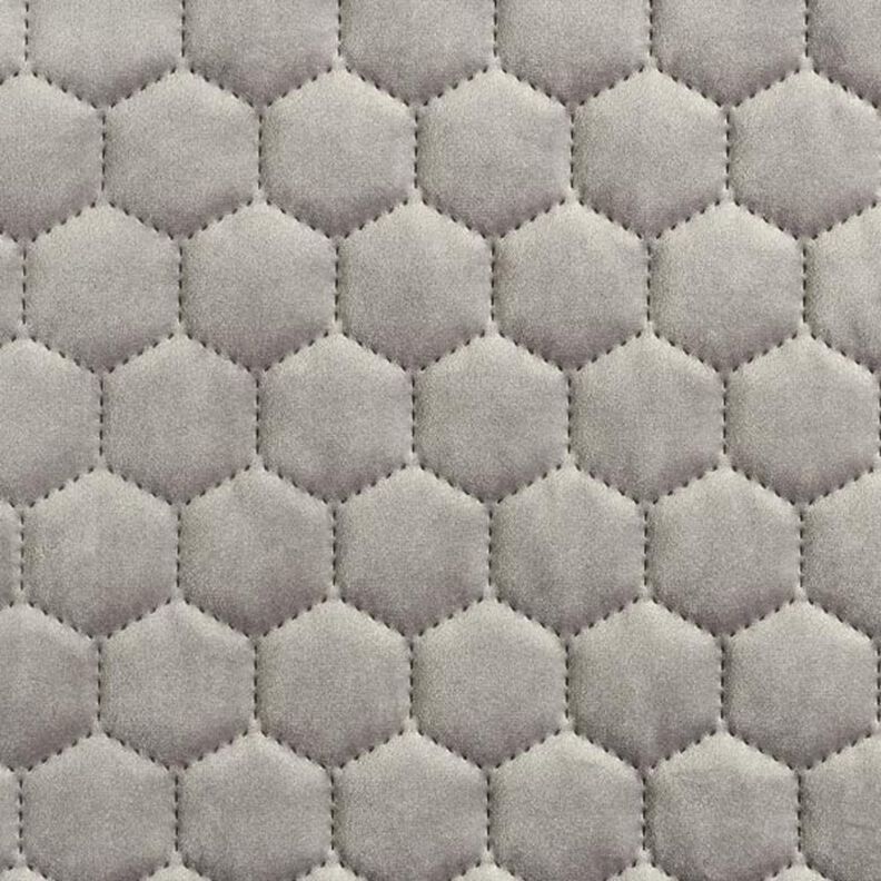 Tkanina tapicerska pikowany aksamit plaster miodu – szary,  image number 1
