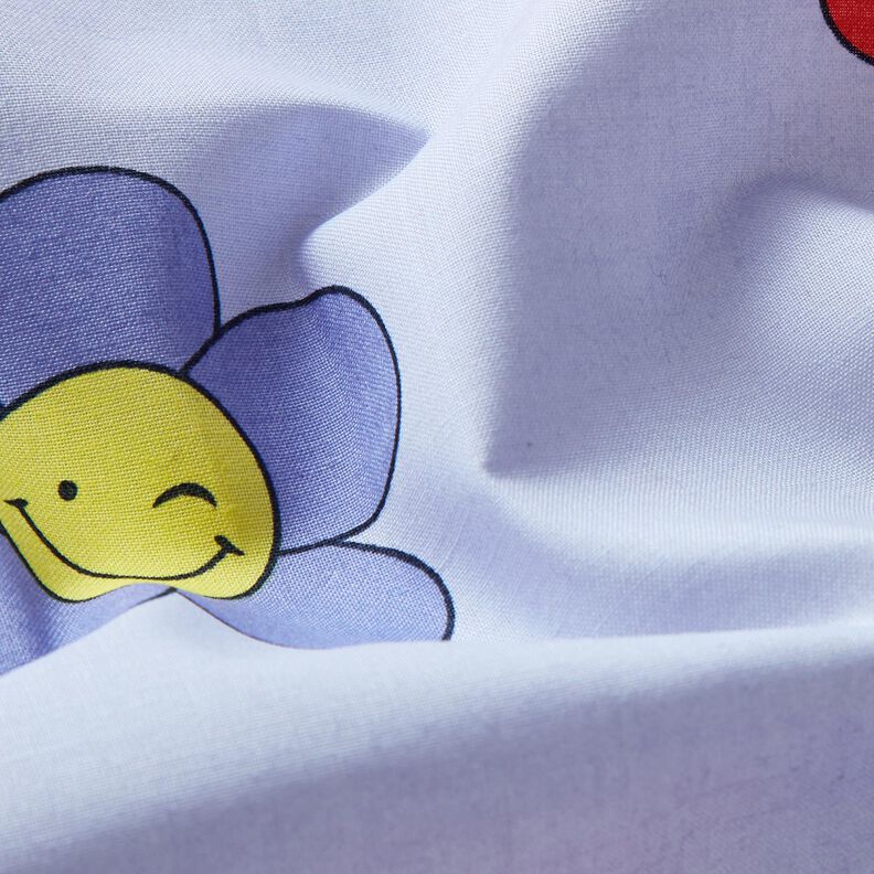 Bawełna powlekana wesołe kwiaty | Poppy Fabrics – błękit/róż,  image number 3