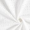 Tkanina bawełniana z haftem dzierganym i ornamentami – biel,  thumbnail number 3