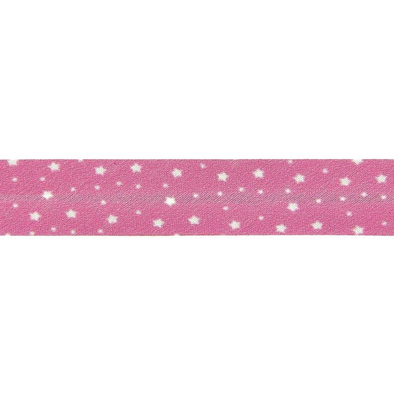 Taśma skośna gwiazdy Biobawełna [20 mm] – pink,  image number 1