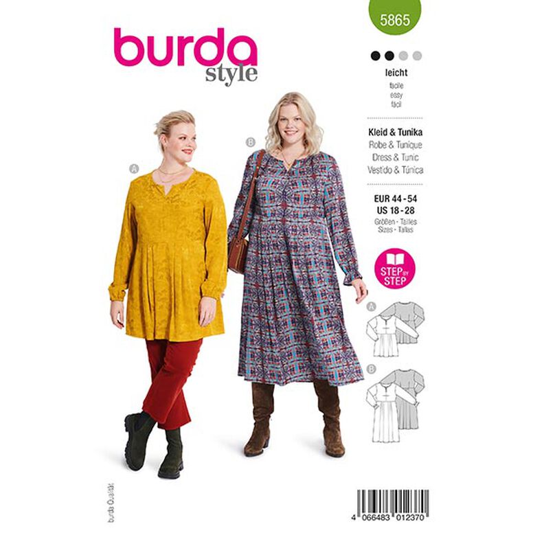 Sukienka / Tunika Plus-Size | Burda 5865 | 44-54,  image number 1