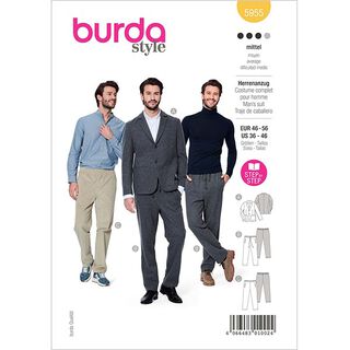 Garnitur męski | Burda 5955 | 46-56, 