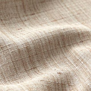 Ognioodporna tkanina na zasłony efekt lnu – piasek | Resztka 50cm, 