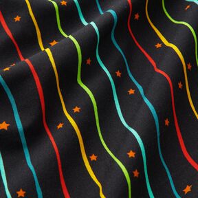 Dżersej bawełniany Wstążki Stripe Me | Stoff&Liebe – czerń, 