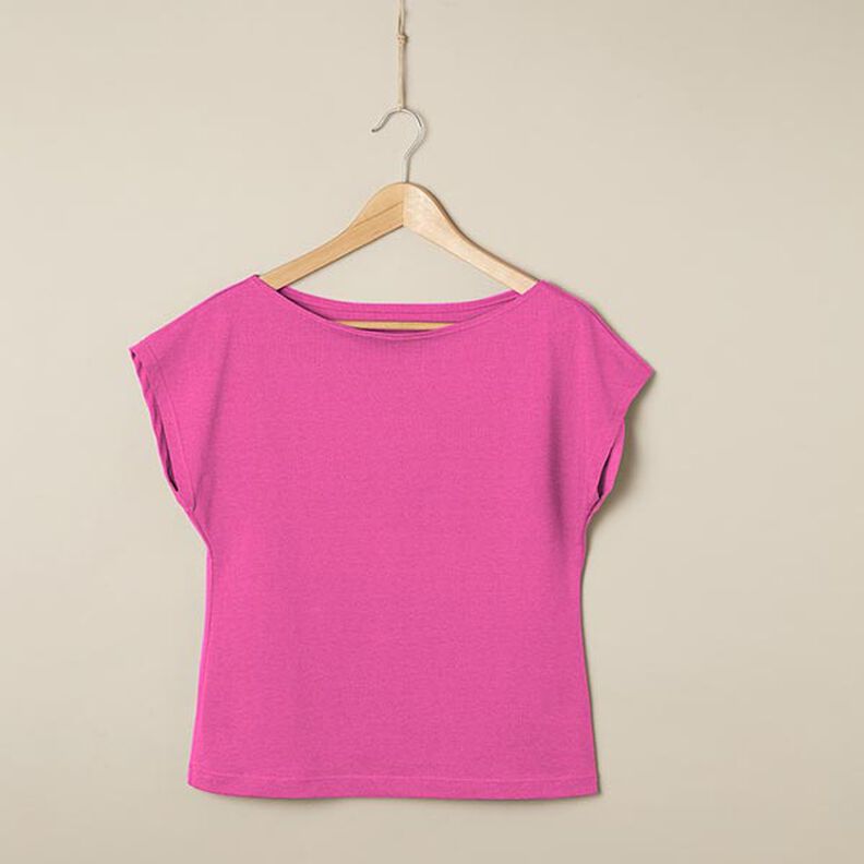 Dżersej bawełniany średniej ciężkości, jednokol. – pink,  image number 6