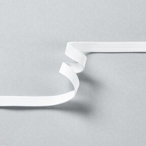 Taśma gumkowa gładka [5 m | 10 mm] – biel, 