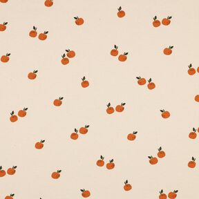 GOTS Dżersej bawełniany pomarańcze | Poppy Fabrics – jasnobeżowy/karmelka, 