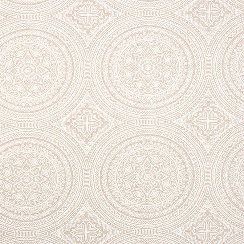 Tkanin dekoracyjna Płótno Mandala – naturalny/biel,  image number 1