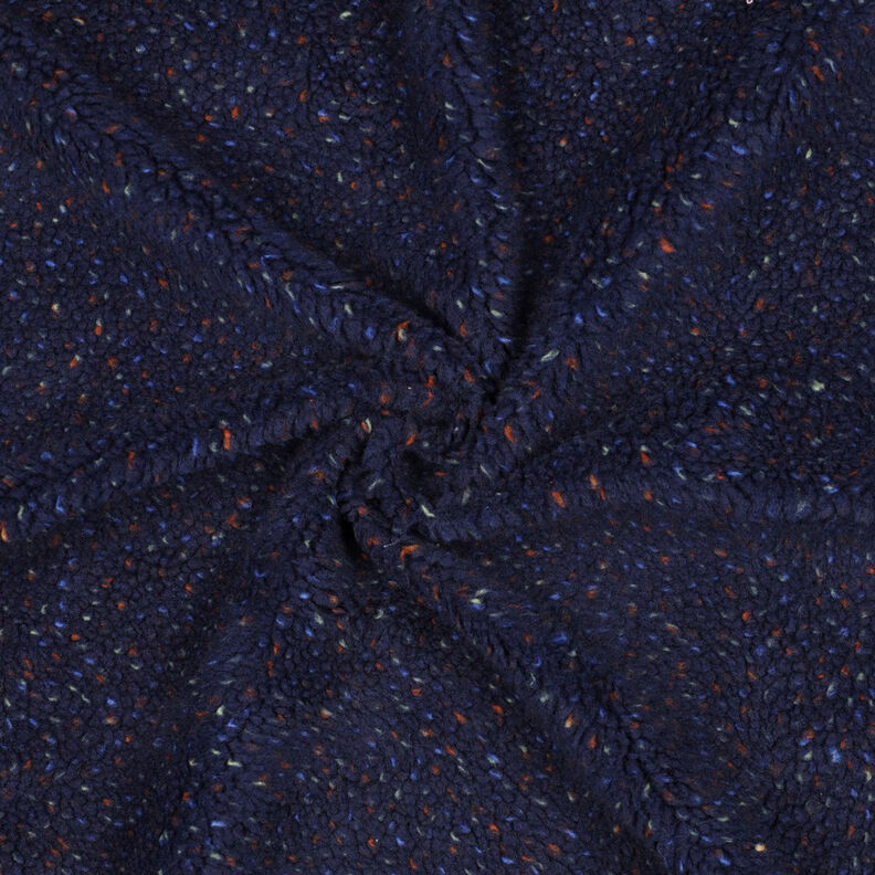 Puszysty plusz Tweed Melanż | Poppy Fabrics – granat, image number 3