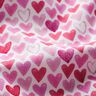 Popelina bawełniana w akwarelowe serca – biel,  thumbnail number 2
