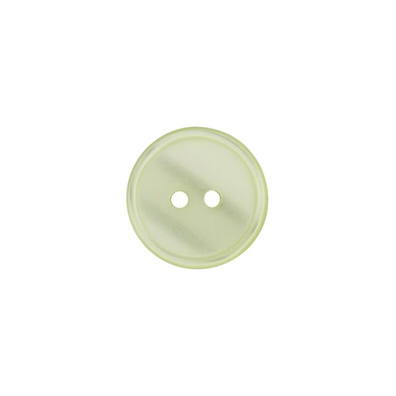 Guzik poliestrowy, 2 dziurki  – zieleń pastelowa,  image number 1