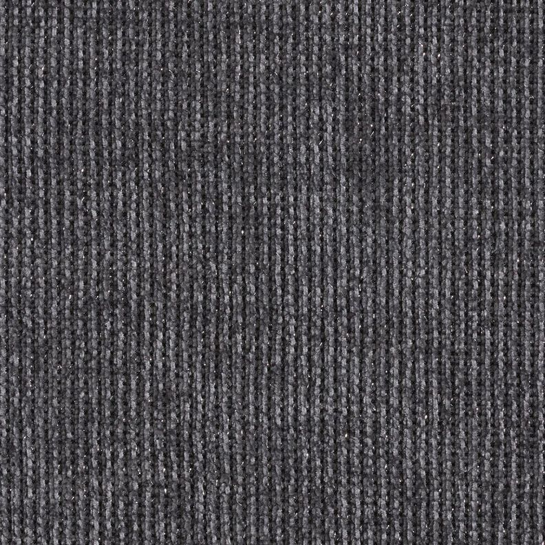 Błyszcząca szenila – szary łupek/srebrny metaliczny | Resztka 80cm,  image number 1