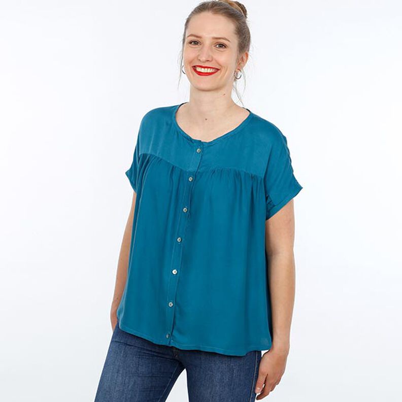 FRAU SUZY – luźna bluzka z krótkim rękawem i marszczeniami, Studio Schnittreif | XS - XXL,  image number 8
