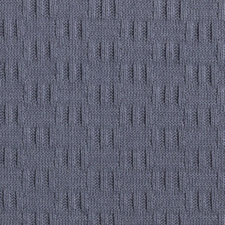 Dzianina swetrowa łamany wzór w prążki – szary błękit,  image number 1
