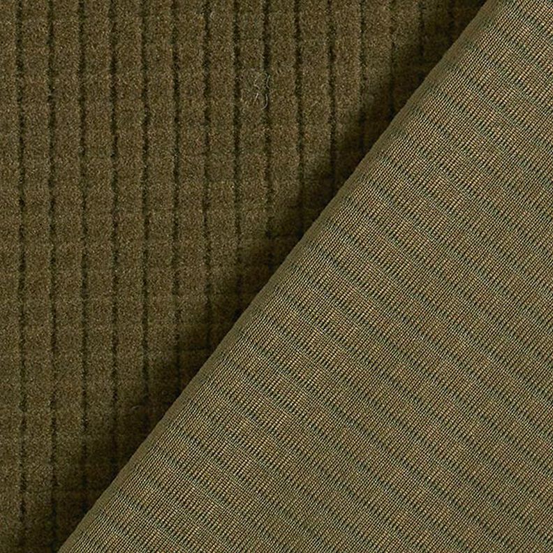 Dżersej strukturalny w kwadraciki – khaki, image number 3