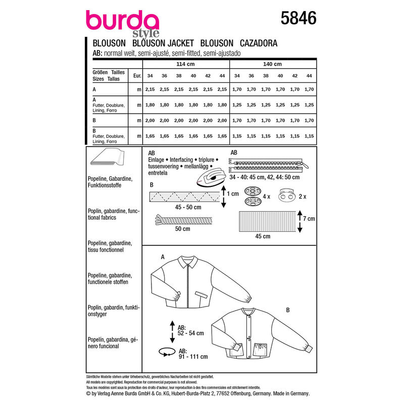 Bluza | Burda 5846 | 34-44,  image number 9
