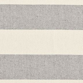 Tkanin dekoracyjna Panama szerokie paski &ndash; granit/jasnobeżowy, 