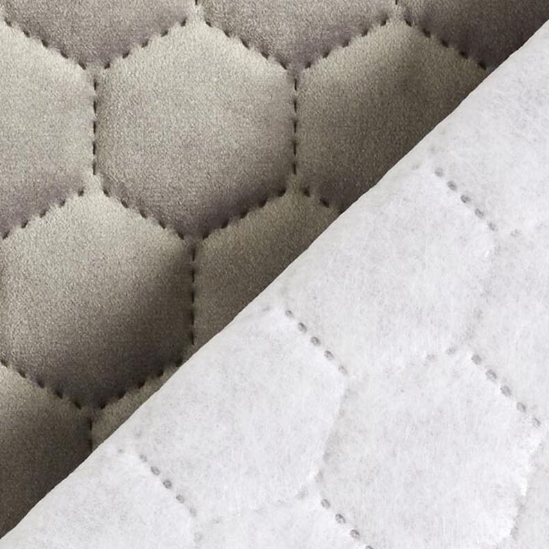 Tkanina tapicerska pikowany aksamit plaster miodu – szary,  image number 6