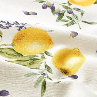 Tkanin dekoracyjna Płótno Cytryny – żółć, 