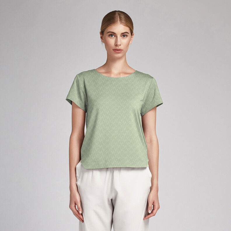 Żakard dobby, kurza stopka – khaki,  image number 7