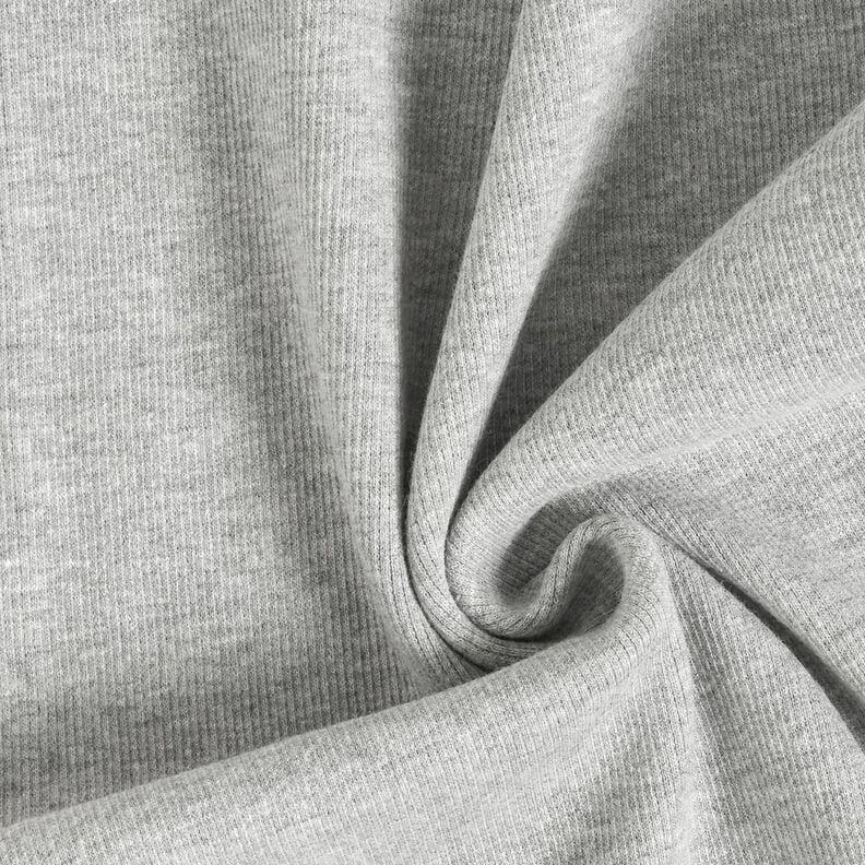 2x2 Dzianina ściągaczowa Melanż – srebro,  image number 1