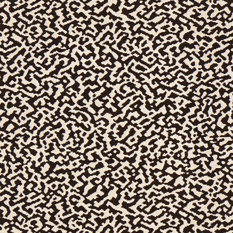 Tkanina meblowa żakardowa, abstrakcyjny duży wzór panterki – czerń/piasek,  image number 1
