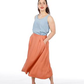FRAU CARRY – szeroka spódnica z gumką z tyłu, Studio Schnittreif | XS - XXL, 
