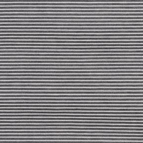 Dzianina o drobnym ściegu paseczki – stare srebro/biel, 