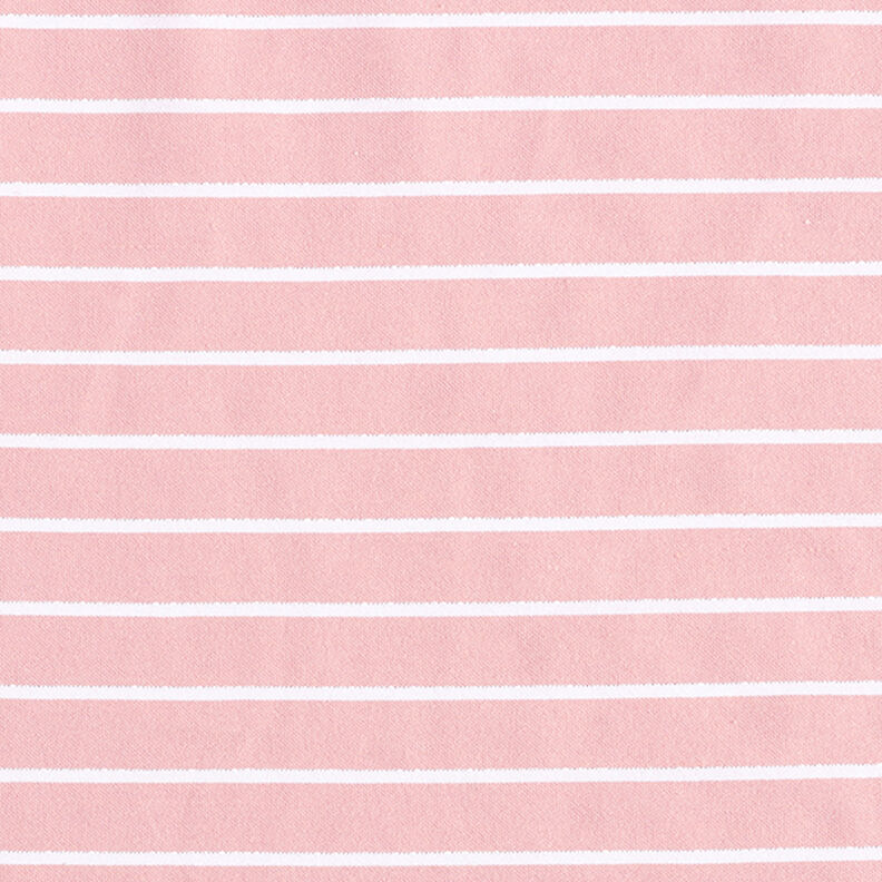 Wiskoza strecz z błyszczącymi paskami – róż/biel,  image number 1