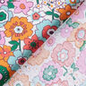 Tkanina bawełniana Kreton kolorowe kwiaty – biel/jasnopomarańczowy,  thumbnail number 4