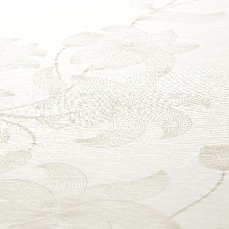 Dżersej bawełniany tulipany – mleczna biel,  image number 5