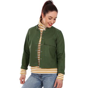 KOBIETA CLEO krótka kurtka ze stójką i dużą naszytą kieszenią | Studio Przycięcie na wymiar | XS-XXL, 