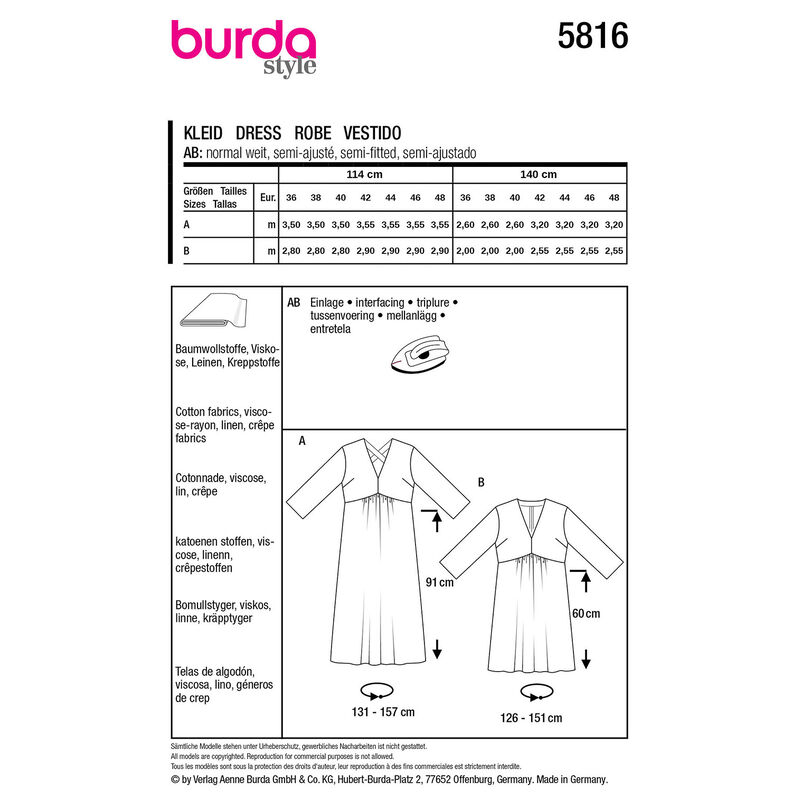 Sukienka | Burda 5816 | 36-48,  image number 9