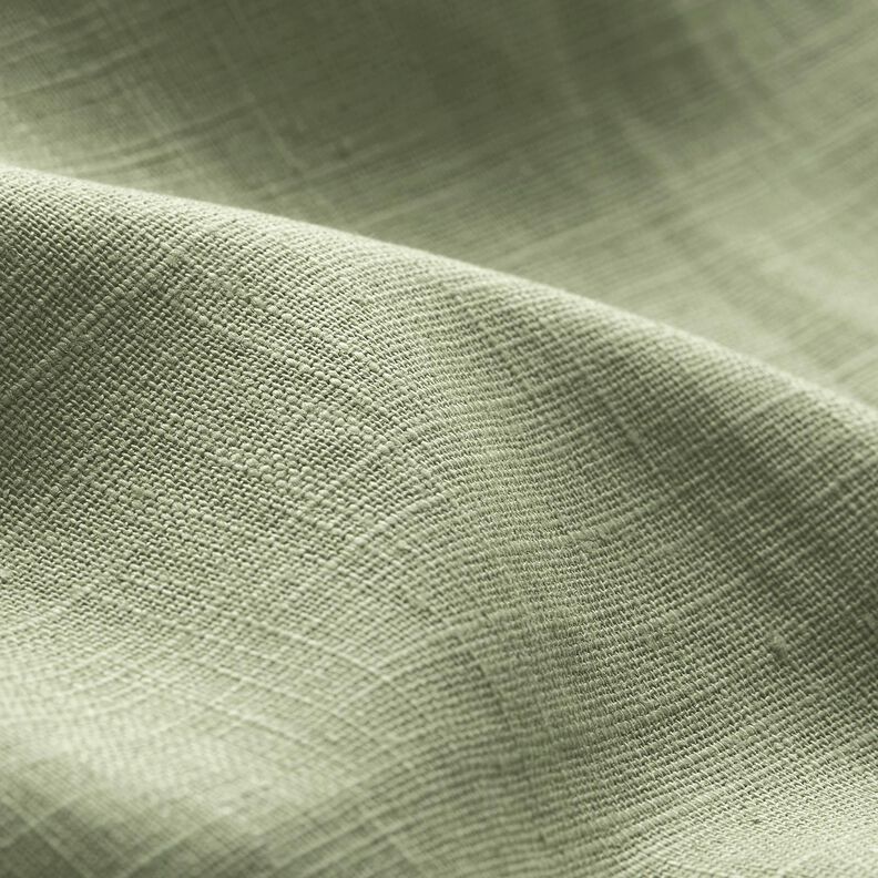 Tkanina lniana mieszanka ramii, średnia – zieleń trzcinowa,  image number 2