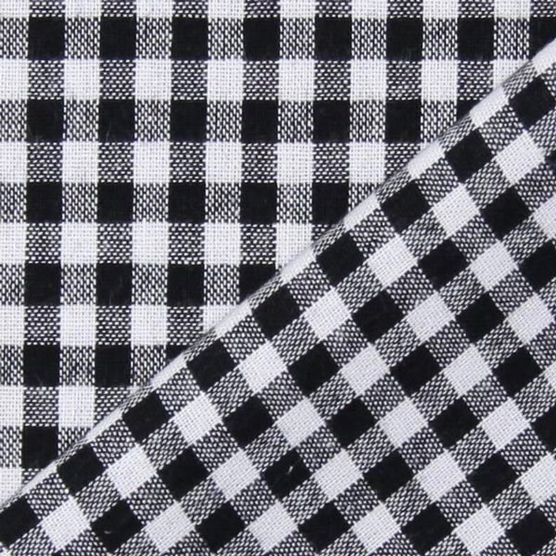 Tkanina bawełniana Kratka Vichy 0,5 cm – czerń/biel,  image number 3