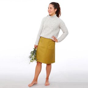 FRAU INA - prosta spódnica z naszywanymi kieszeniami, Studio Schnittreif | XS - XXL, 