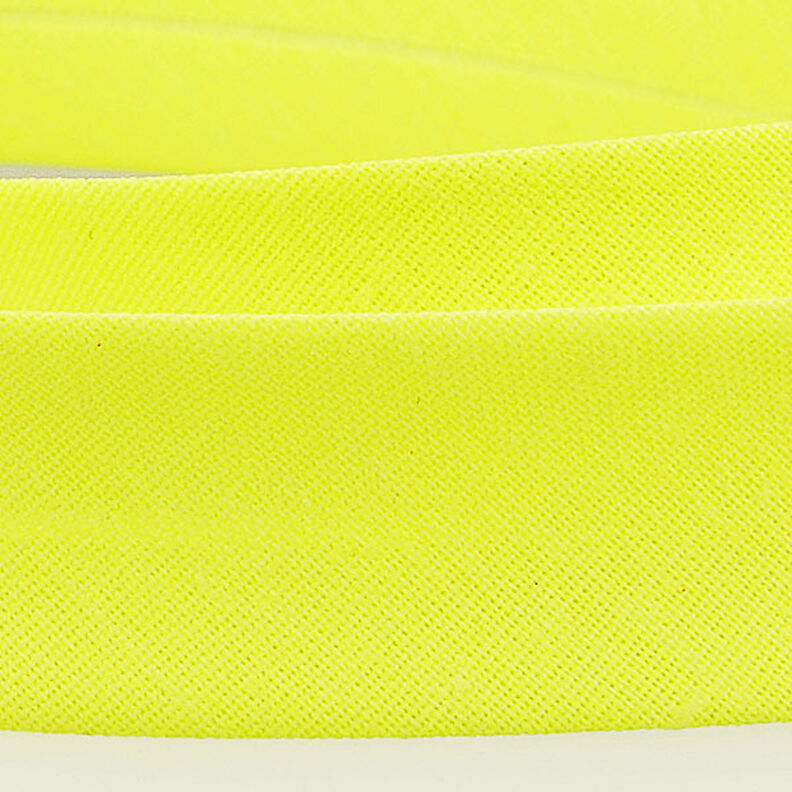 Taśma skośna Polycotton [20 mm] – neonowa żółć,  image number 2