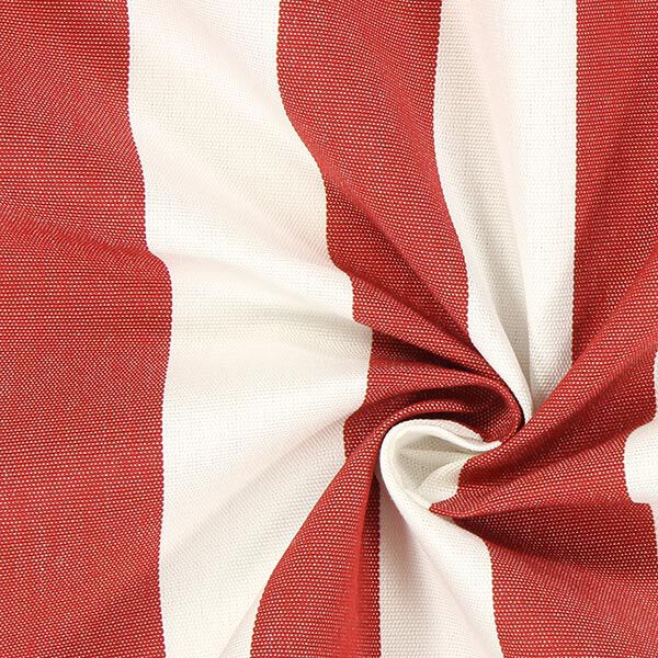 Tkanina na markizy w paski Toldo – biel/czerwień karminowa,  image number 2