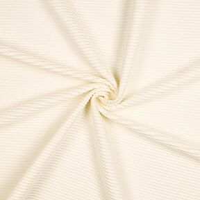 Ottoman Dżersej prążkowany Mieszanka bawełny &ndash; krem, 