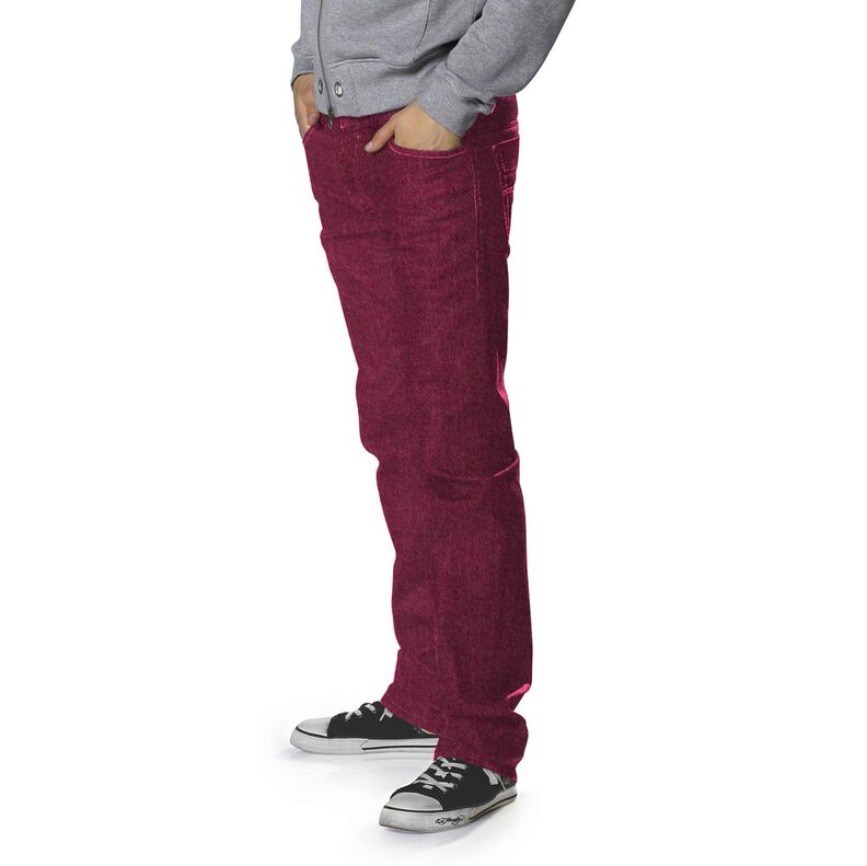 Denim strecz z mieszanki bawełny, średni – bordo,  image number 7