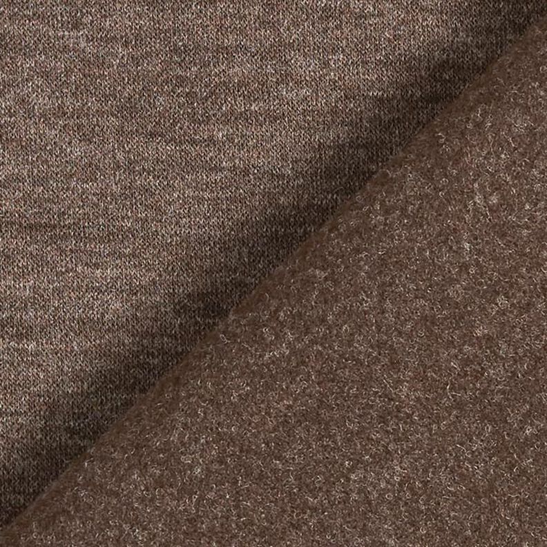 Materiał na płaszcze melanż drapany – ciemny brąz,  image number 3