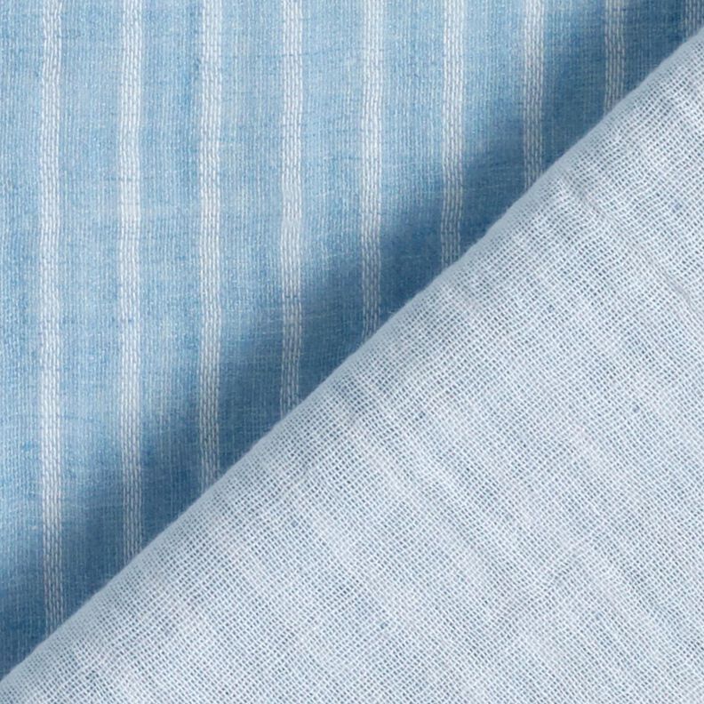 Muślin / Tkanina double crinkle paski z barwionej przędzy | Poppy Fabrics – niebieski,  image number 4