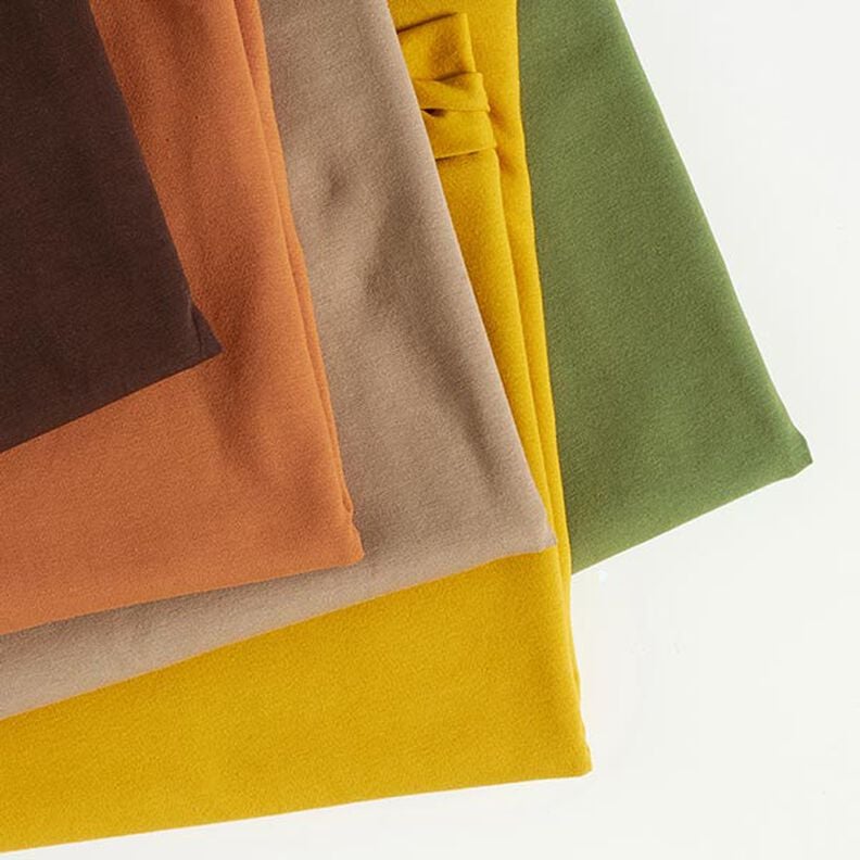 Dżersej bawełniany średniej ciężkości jednokol. – ciemny brąz,  image number 5