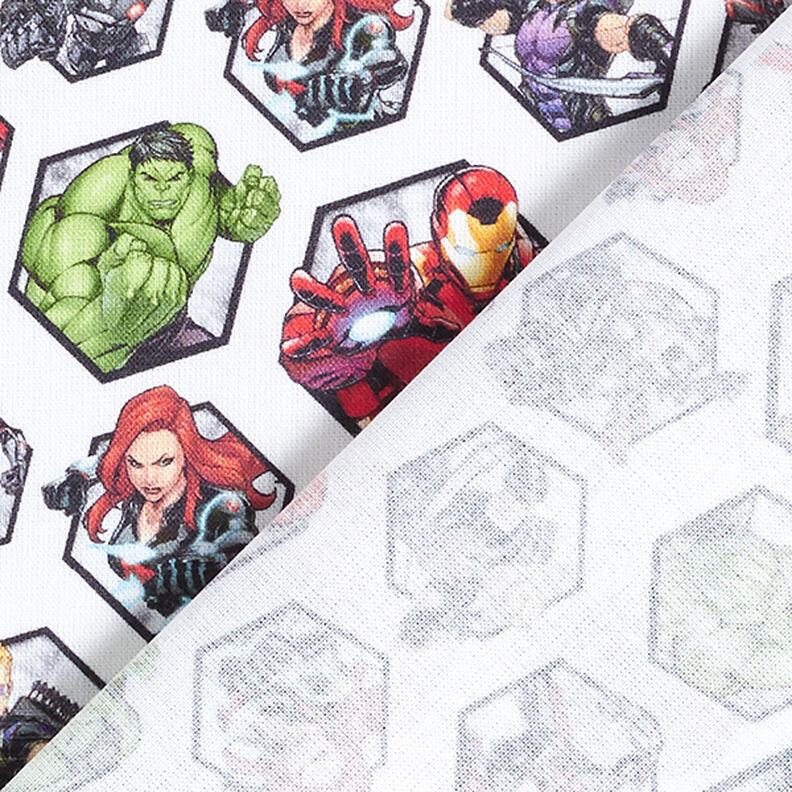 Kreton Tkanina na licencji Avengers płytki z motywami | Marvel – biel,  image number 4