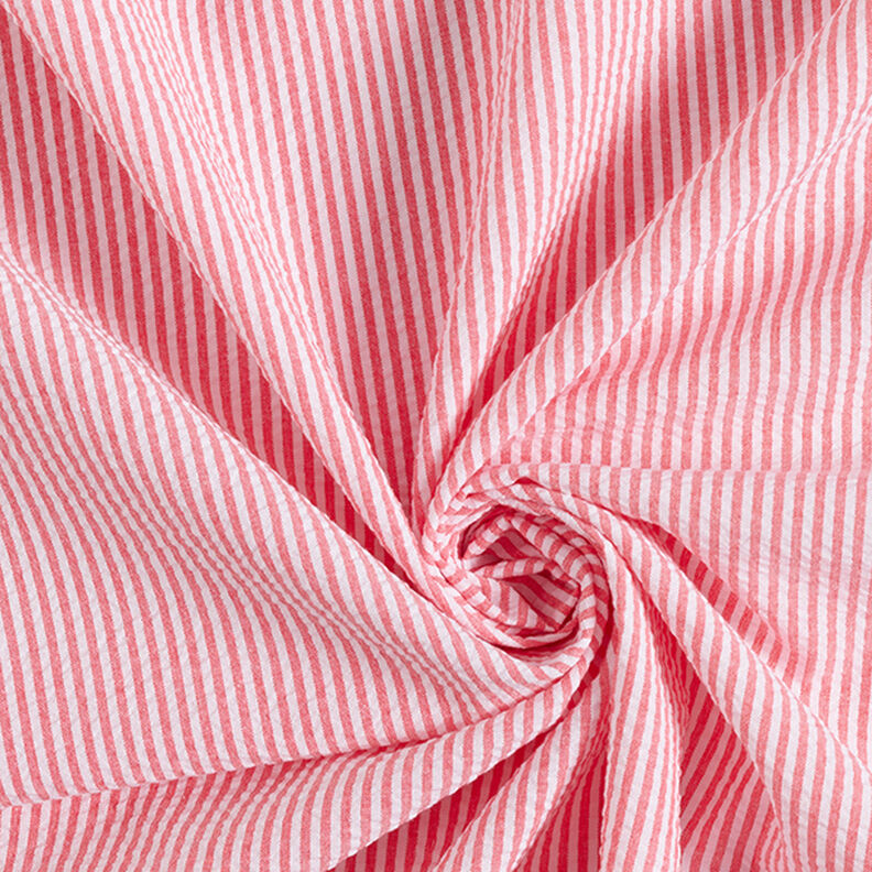 Kora Mieszanka z bawełną paski – czerwień/mleczna biel,  image number 3