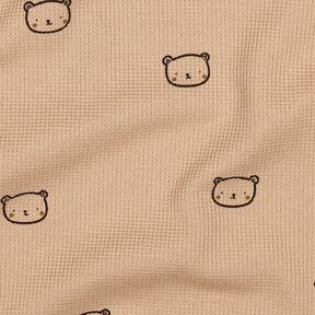Dżersej wafel niedźwiadki | Poppy Fabrics – ciemny brudny róż/bakłażan, 