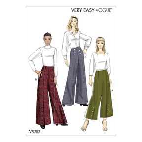 Spodnie z wysokim stanem, Very Easy Vogue9282 | 32 - 48, 