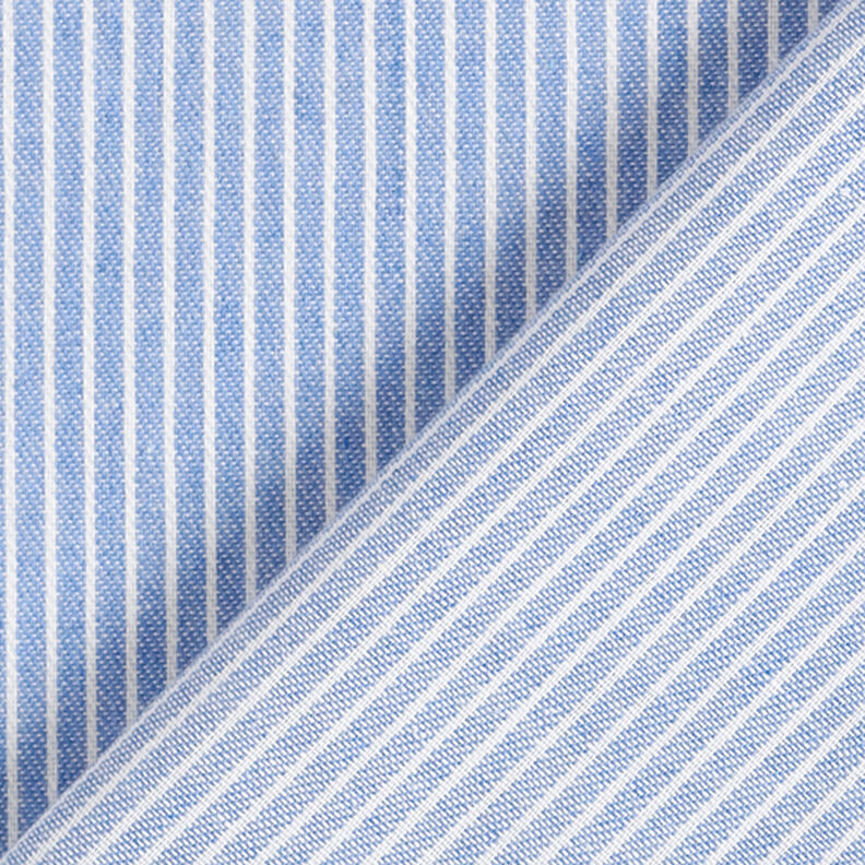 Tkanina na bluzki Mieszanka bawełny paski – jasnoniebieski/biel,  image number 4